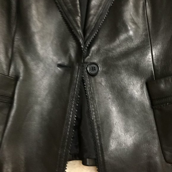 Lamb skin Leather Lady's Jacket. Superior Quality. Made in Italy. Size . New! - Picture 2 of 5